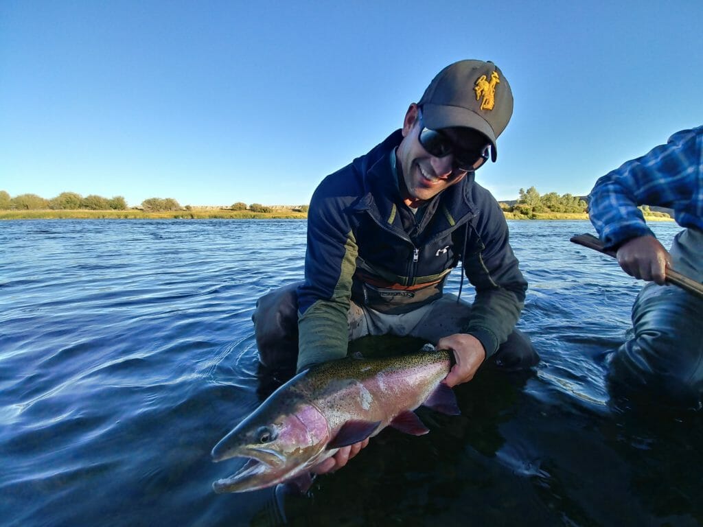 A nice rainbow trout from the Green River in Wyoming's Seedskadee National Wildlife Refuge.