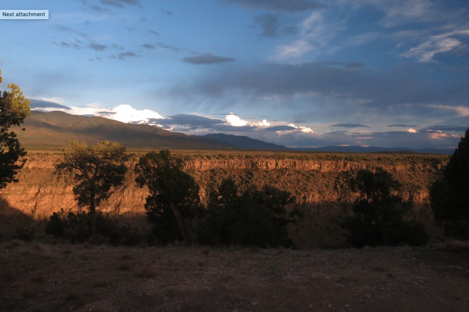 A view of the mountains in New Mexico.