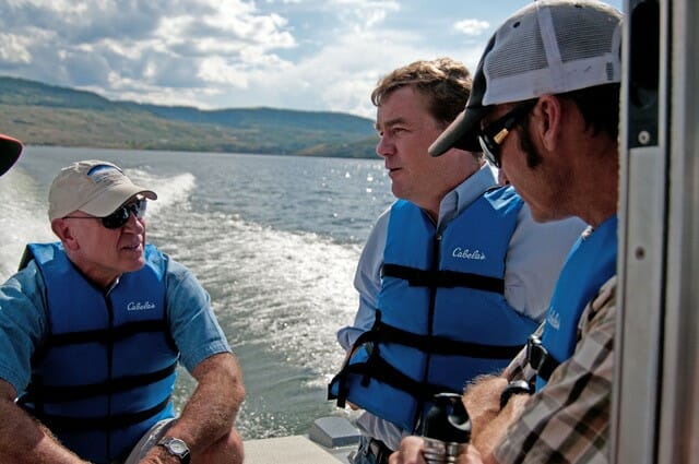 Colorado Senator Bennet getting a tour of Curecanti. Photo credit Connie Rudd