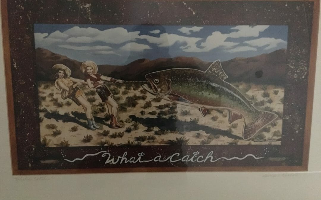 Trout art and paraphernalia