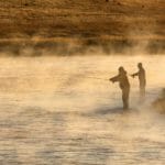 two men fly fishing