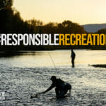 A meme showing two anglers practicing social distancing