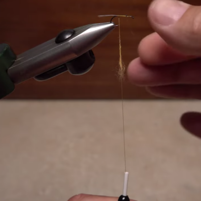 dubbing a fly pattern.