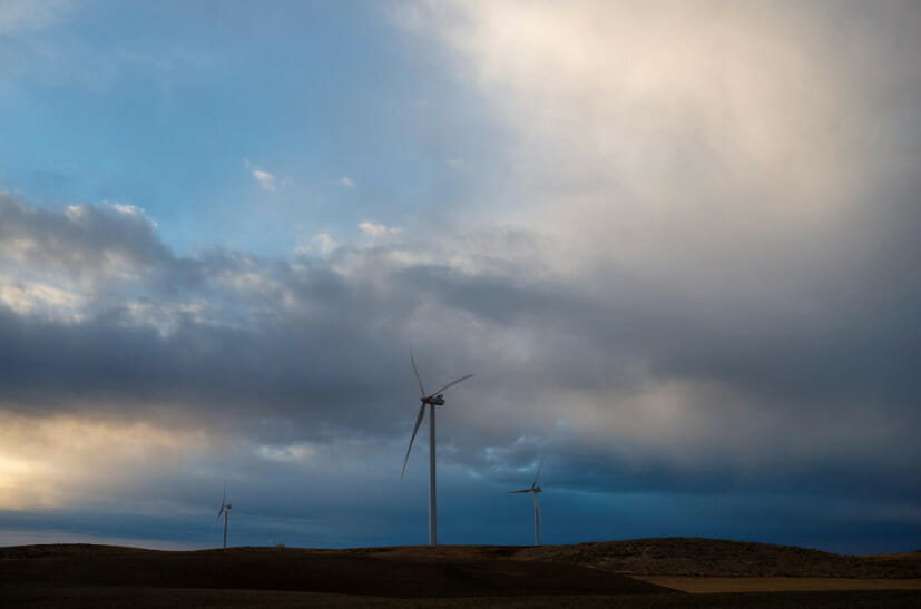 Windmill at sunset