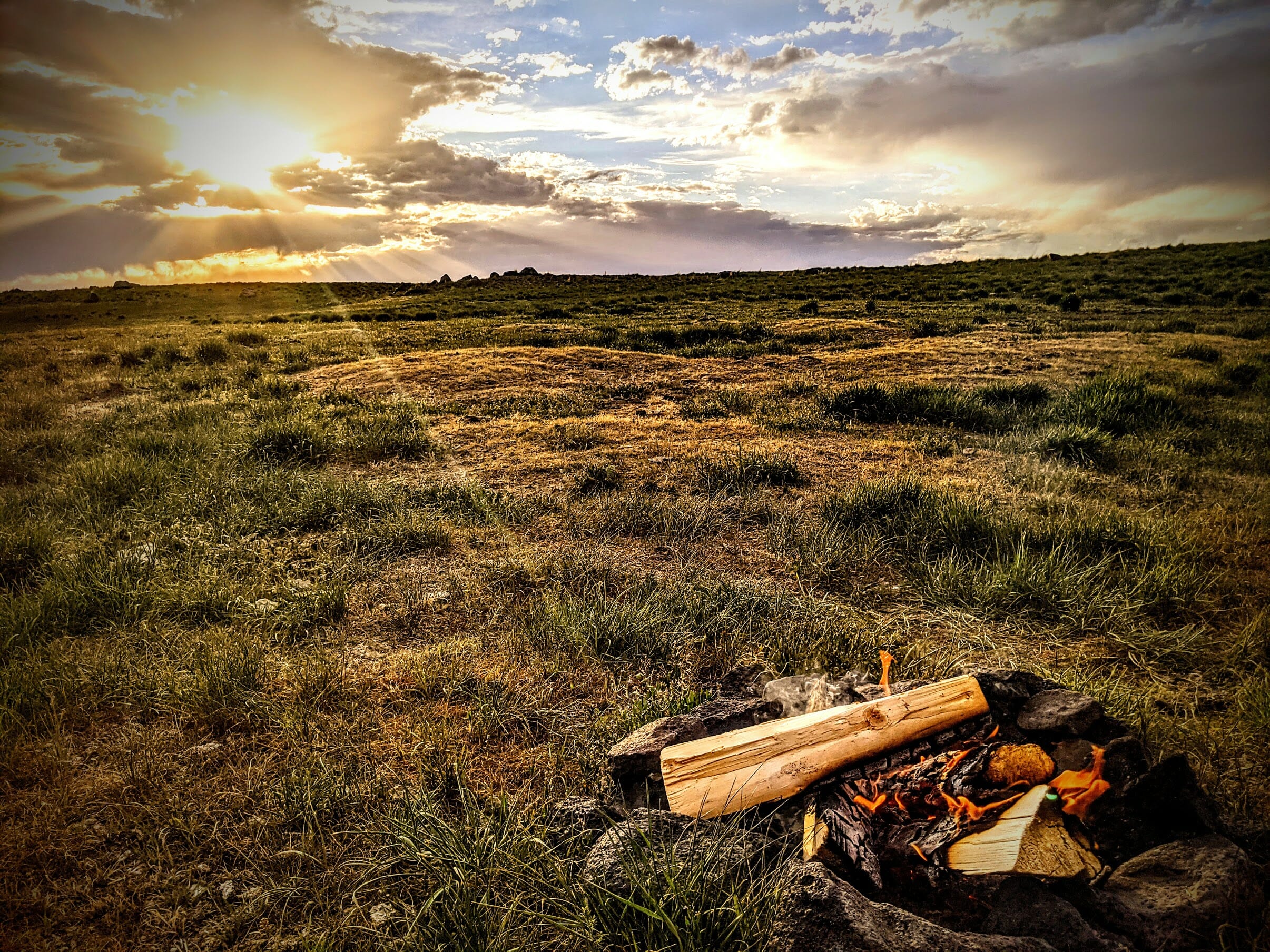 Sunset over the Idaho desert