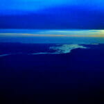 The Columbia River meets the Pacific Ocean.