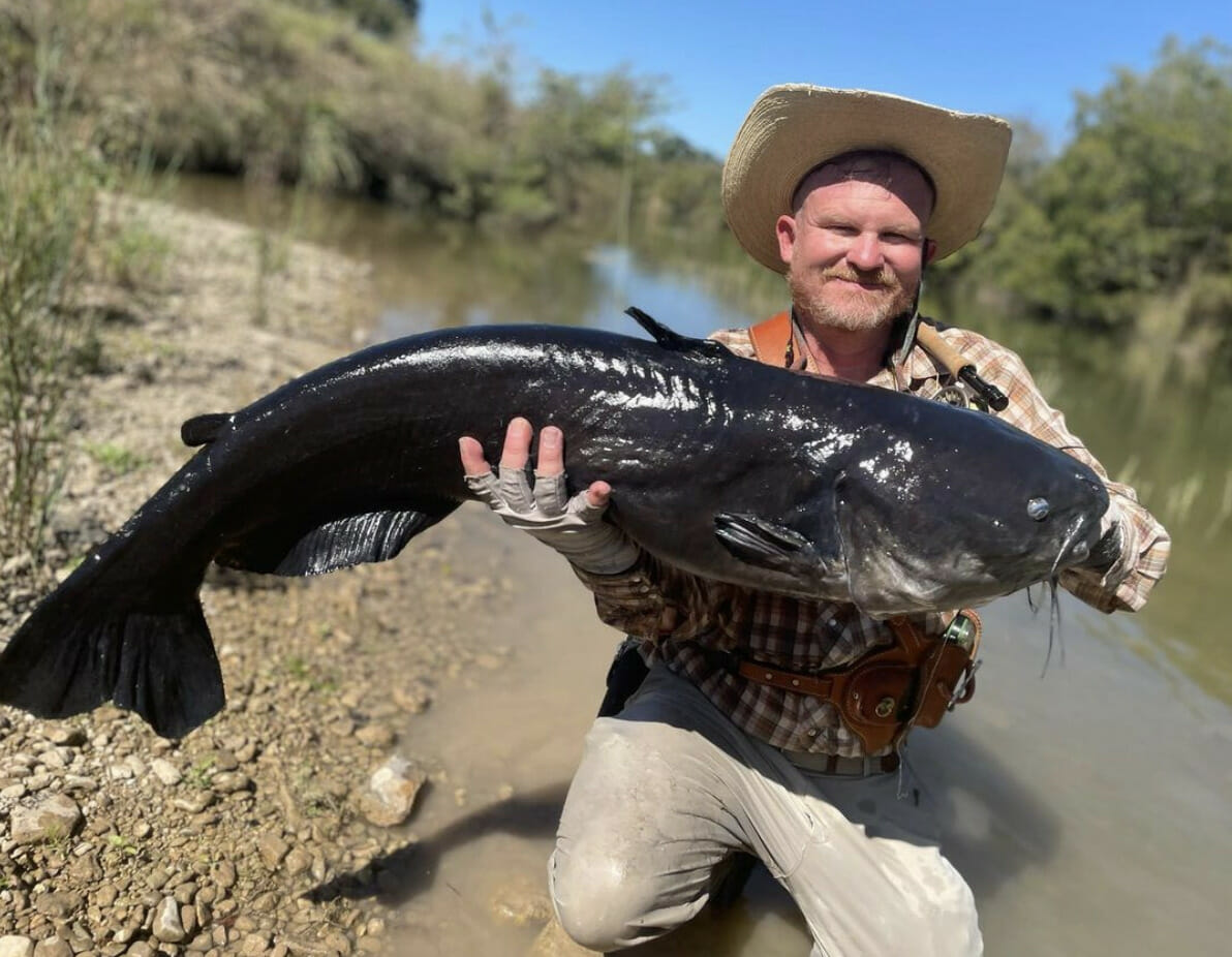 Texas Fly Fisher Lands Giant Blue Catfish  On A 4-weight - Trout  Unlimited