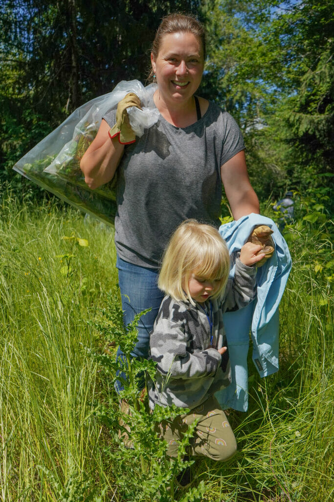 Woman and toddler