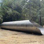 A large culvert before being installed