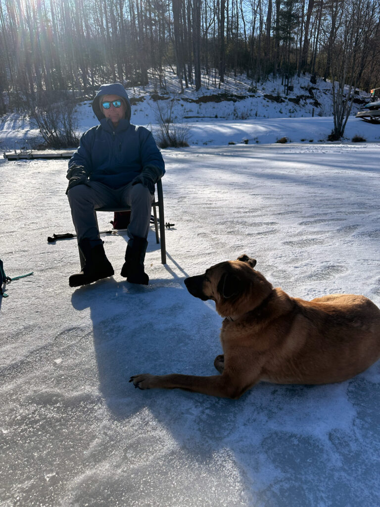 mike and henry ice fishing with mark taylor va hard water