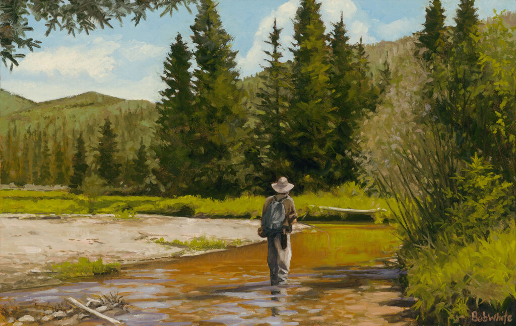 all the time in the world painting by Bob White of John Gierach