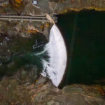 Enloe dam from above drone photo by Steven Gnam