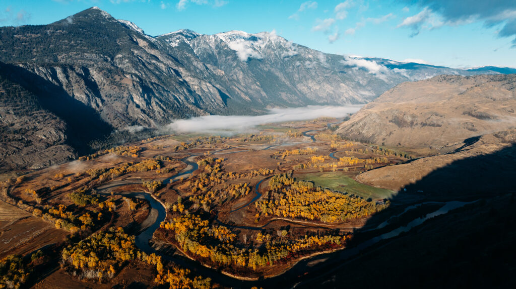 overview photo of upstream habitat  landscape near Enloe Dam