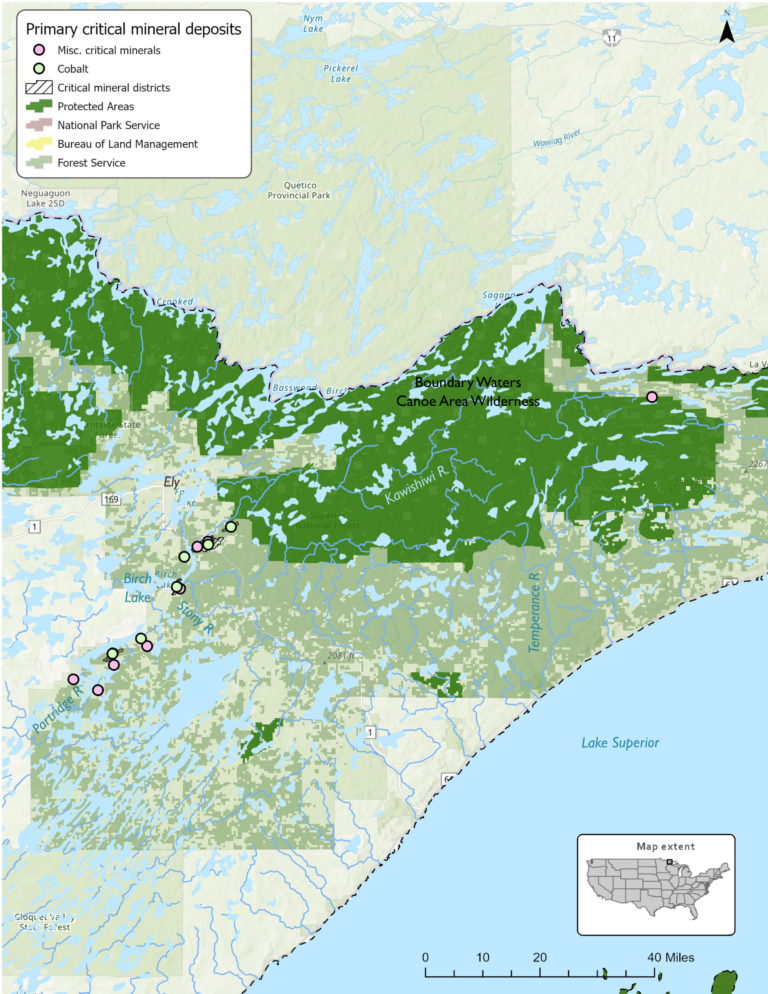Map of Boundary Waters map of boundary waters