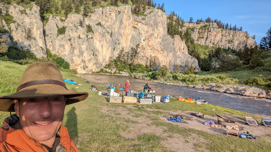 david brooks selfie at youth fly fishing camp