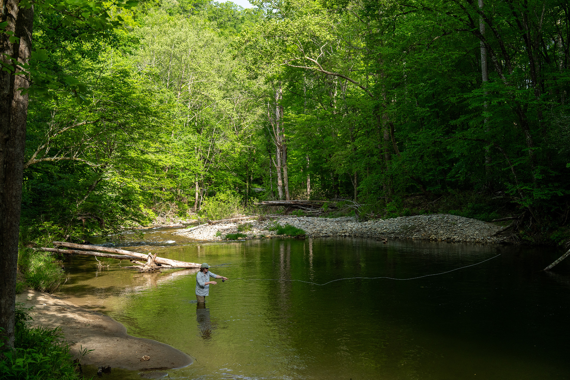 beautiful casting small flies