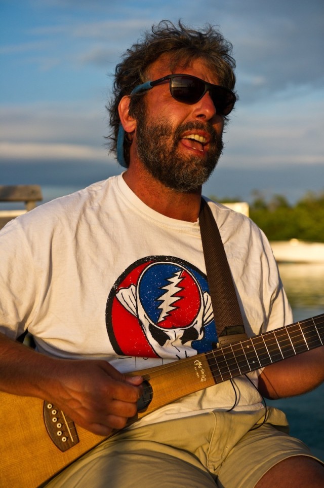 chris santella rocking on the guitar