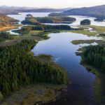 The Magalloway River as it enters Parmachenee Lake in Maine's northern forest.
