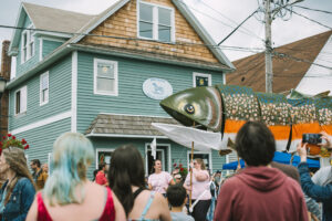 Trout parade in Roscoe