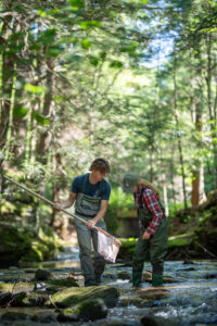 Volunteers working restoration project in the Catskills