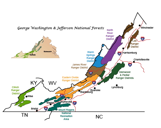 jefferson national forest map