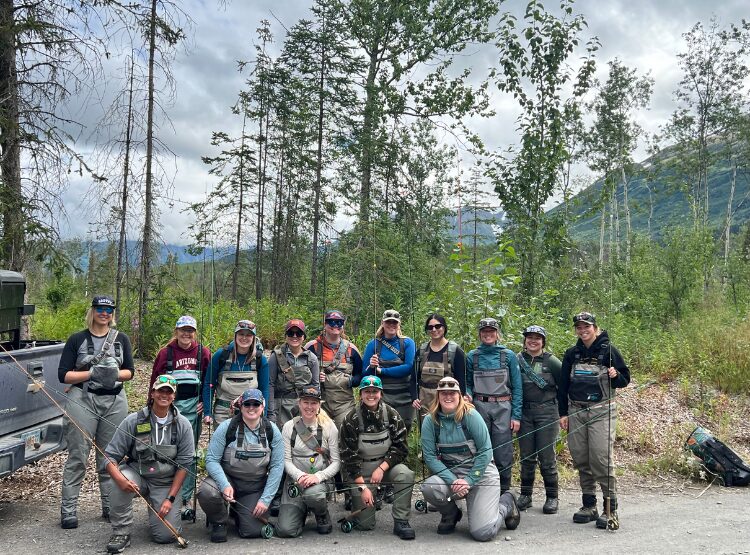 Alaskan women on water group photo