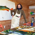 Weinberg in his studio