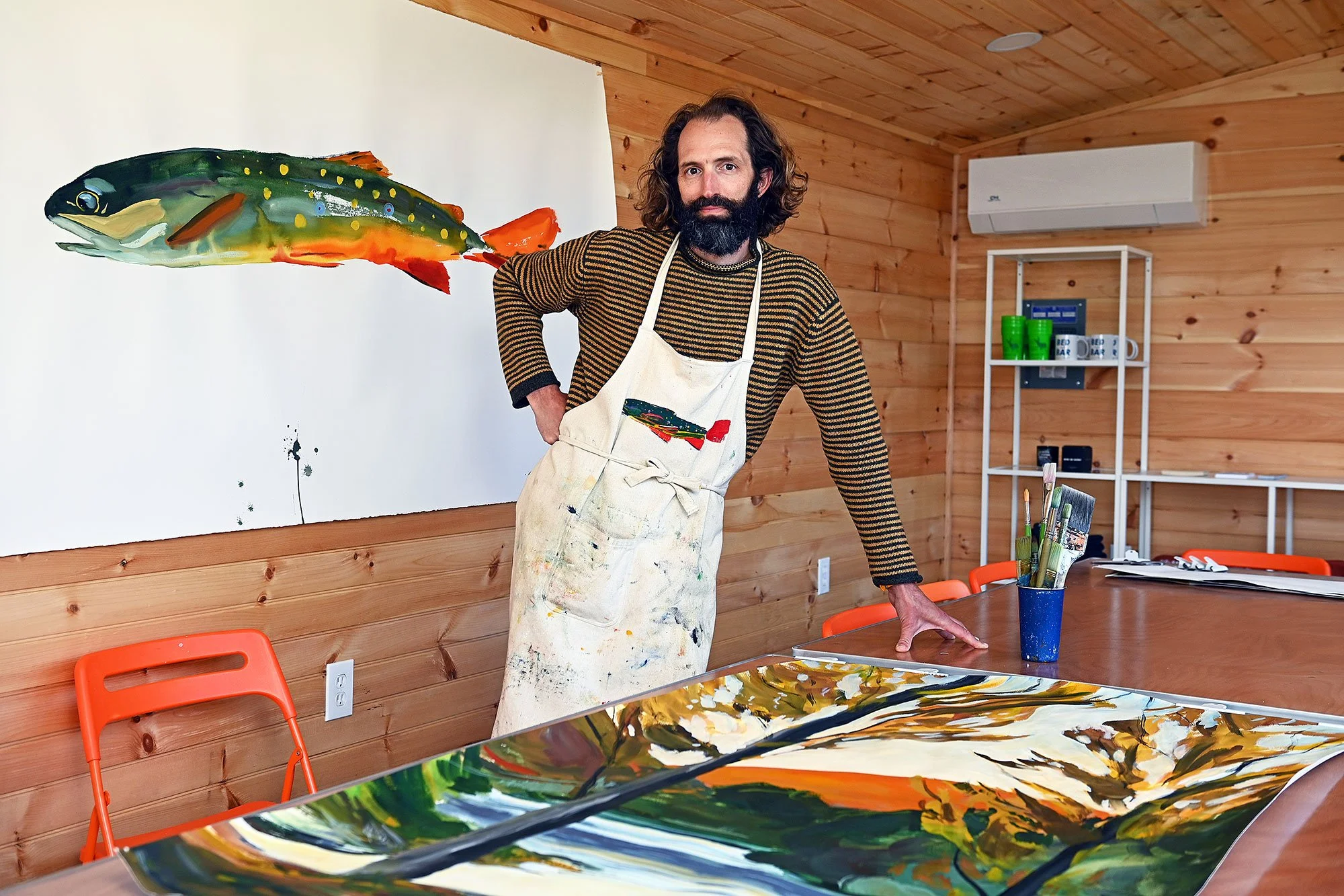 Weinberg in his studio