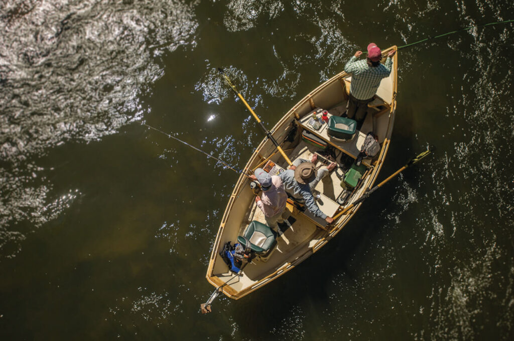 A boat shadow is much less scary to fish than a quickly moving shadow like that of a bird or your fly line