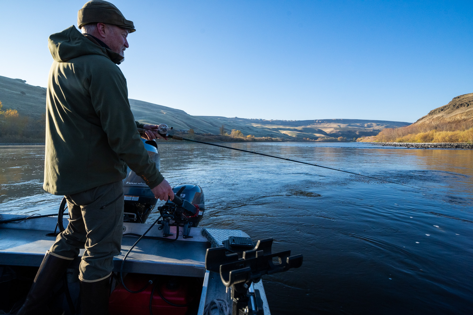 out in a boat chinook fishing