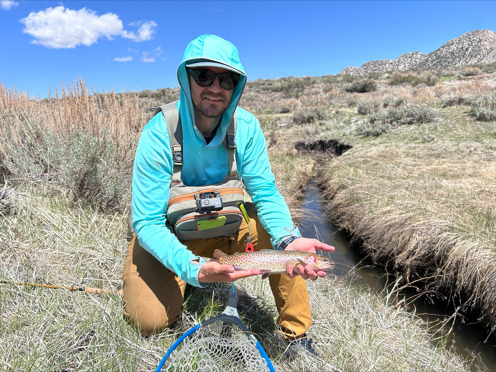 dave sarazin holding Lahontan cutthroat trout