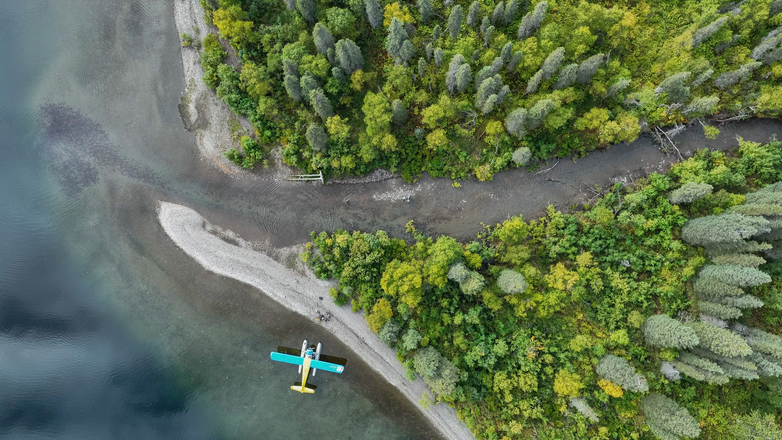 aerial view of plane flying over bristol bay - photo by Fly Out Travel
