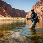 angler fishing lee's ferry in ancestral footprints of the grand canyon national monument