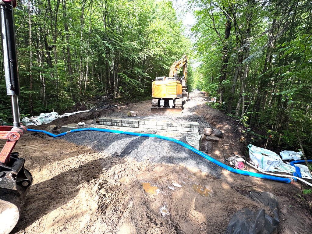 excavator work on the south branch moose river reconnection project