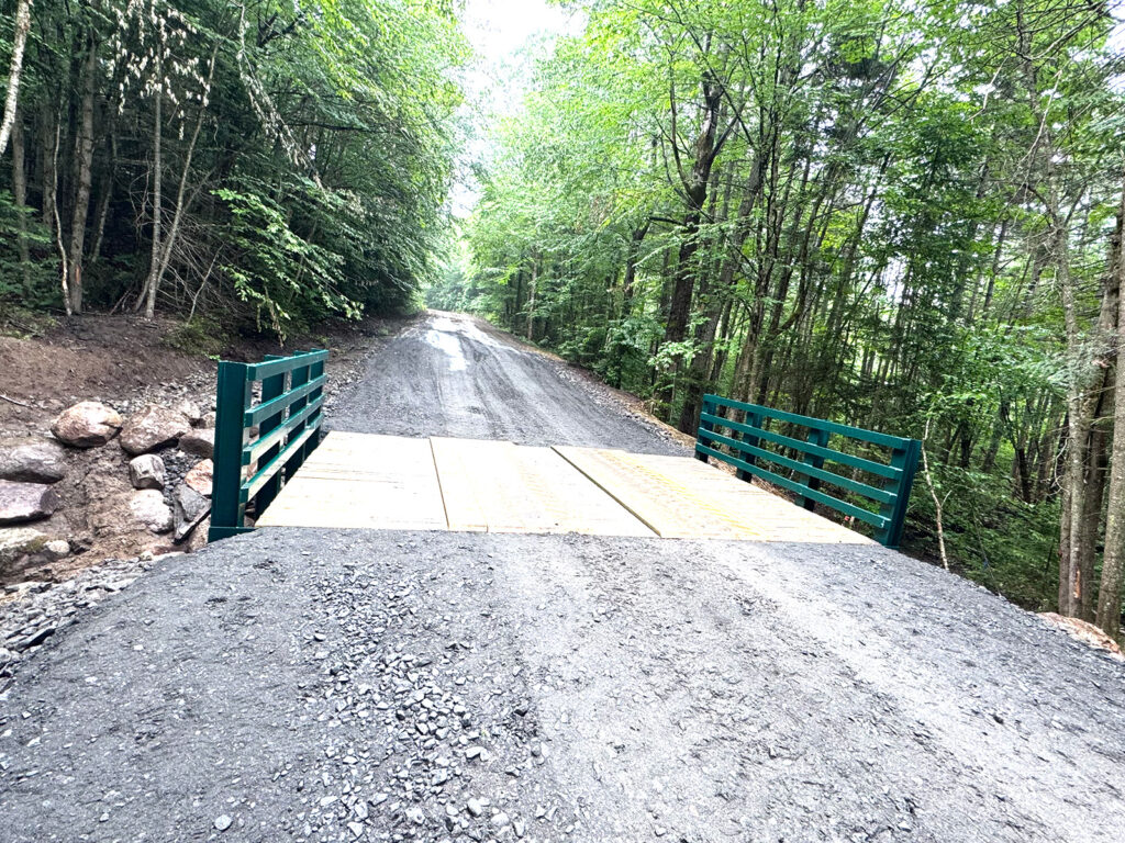 new post bridge as part of the south branch moose river connection project