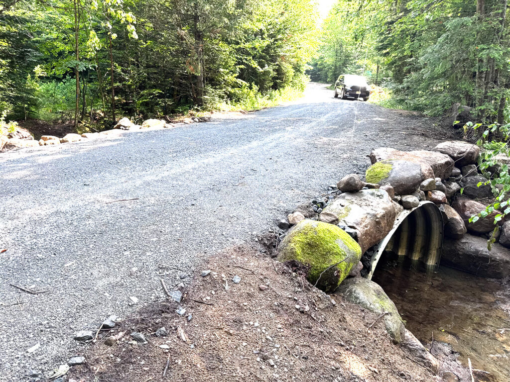 new replaced culvert south branch moose river