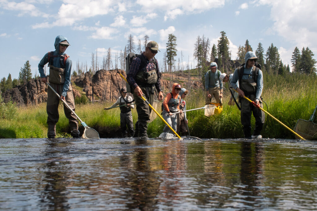 TU expedition group efishing