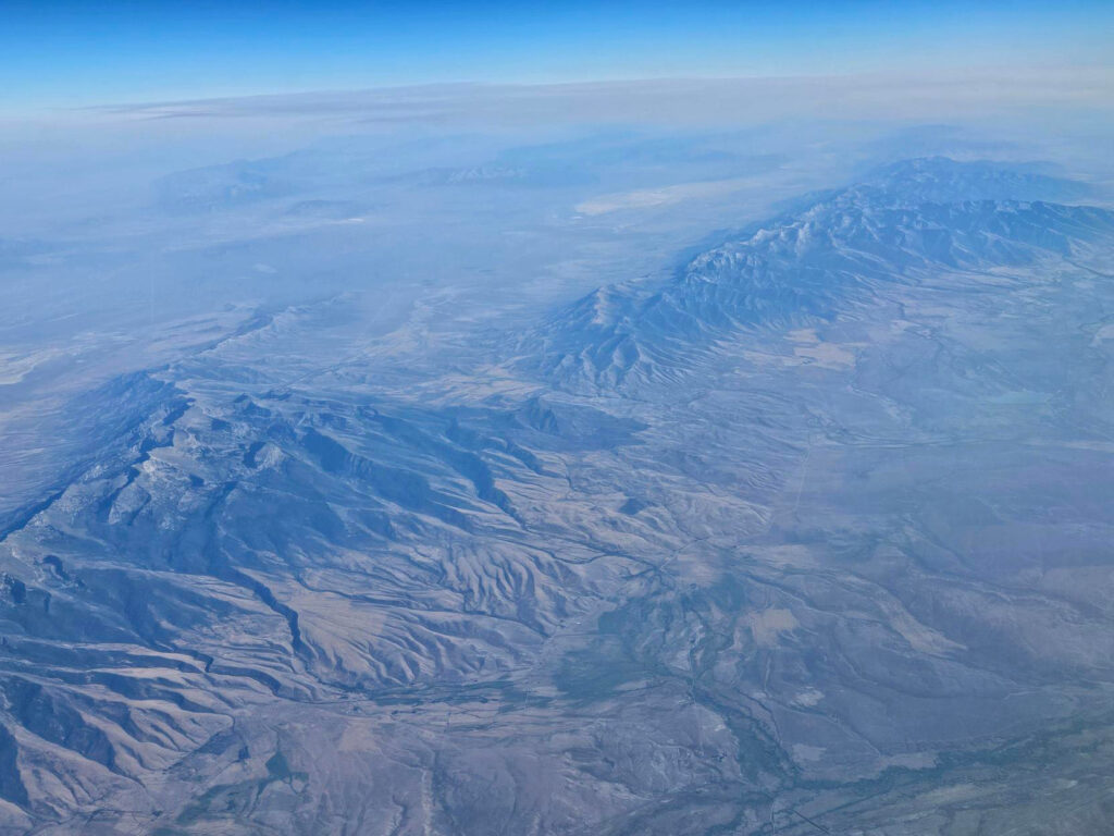 aerial view of the ruby mountain
